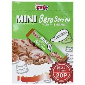 [하프클럽/셀럽하우스]고양이간식 더캣츠 미니 베로베로 1팩 20p 닭고기