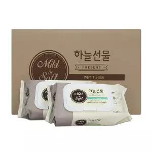피톤치드 하늘선물 물티슈 캡형 100매24개 한박스
