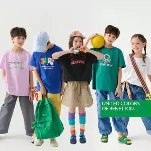[베네통 언더웨어][베네통] 베네통키즈 26S/S 로고그래픽 반팔티셔츠 5종세트