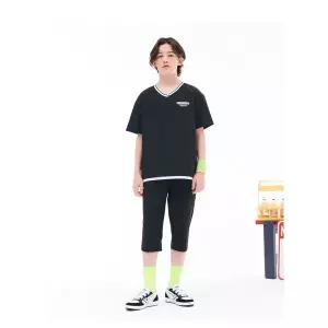 남아 브이넥 반팔 티셔츠-EBJB5813D03_YS