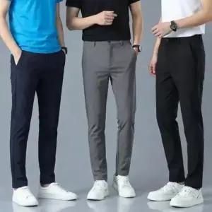 남성 여름 쿨링 스판 초경량 밴딩 슬랙스 정장 바지