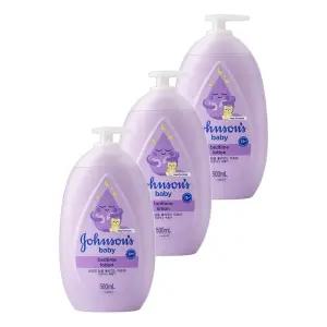 존슨즈 유아보습제 베이비 베드타임 로션 500ml 3개 화장품 보습력좋은 수딩 유아로션