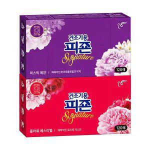 건조기용피죤 드라이시트 시그니처 미스틱레인 120매, 1개 + 플라워페스티벌 120매, 1
