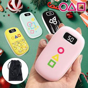 ZTS 디지털 손난로 보조배터리 5000mAh 전기 핫팩 양면 발열 따듯 온도 주머니 캐릭터