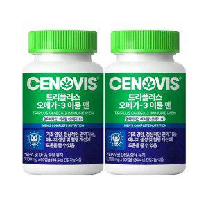 세노비스 트리플러스 멀티비타민 오메가3 이뮨 남성 80캡슐, 2개