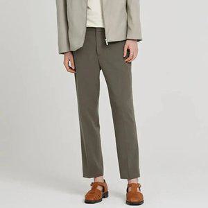 [가먼트레이블] 남성 Banding Zipper Tapered Slacks - Khaki Brown (GBFMSLT102-W)