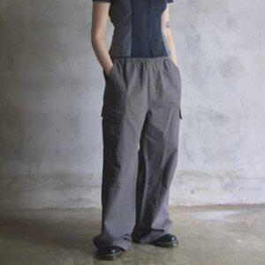 [오프닝프로젝트] 공용 Cargo Pocket Parachute Pant - Gray (OP251UPT01GR-W)