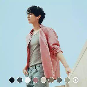 [지오다노] 045505 코튼 린넨 긴팔 셔츠