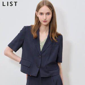 [리스트(LIST)] 감도높은 린넨 크롭 셋업 재킷 (택가격: 228000원)