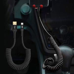 USB 8핀 MFi인증 애플 아이폰 고속 충전 스프링 케이블 1.2M UMCA-SALMFi