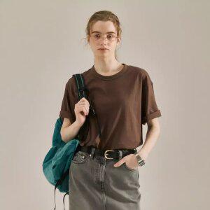 (최초가:19,900원)베이직하우스 면 16수 세미오버핏 반팔티셔츠 (14color)