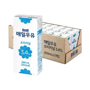 [매일우유] 멸균 오리지널 200ml, 24개