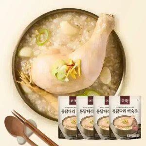 [내일도착] 본죽 통닭다리 백숙죽 600g , 4봉, 말복 보양식
