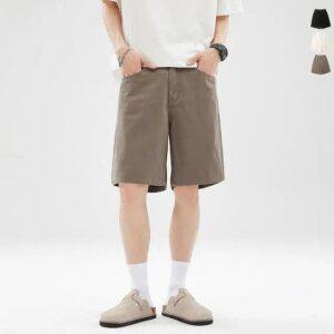 남성 레트로 빈티지 스트레이트 밴딩 반바지 커플 심플 캐주얼 청반바지 S-3xl