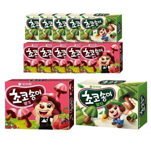 오리온 초코송이 말차 45g, 6개 + 초코송이 딸기 45g, 6개