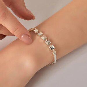 엘렌쥬얼리 실버 Silver 925 퀸토 스퀘어 스틱 라인 은 팔찌