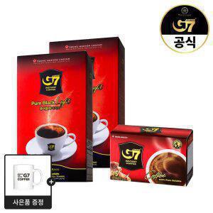 G7 퓨어블랙 라이트 110개입 x 2개 + 퓨어블랙 15개입 + 머그컵 세트 / 베트남 다크 아