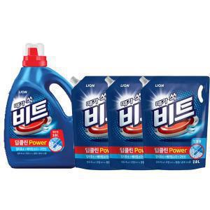 비트 딥클린 파워 액체세제, 일반, 용기, 3L, 1개 + 일반드럼겸용 리필, 2L, 3개