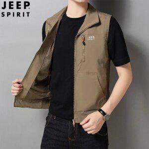 JEEP 지프 조끼 남성 봄 야외 레저 멀티 망사 포켓 낚시 조끼