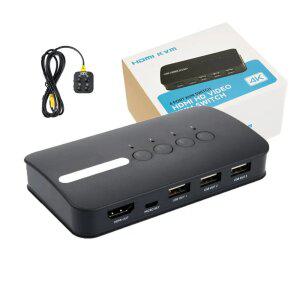 kvm 스위치 HDMI케이블 분배기 USB 3포트 사무용품 pc부품 pc주변용품 모니터 TV 원거