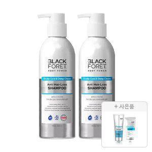 [블랙포레] 루트파워 쿨&딥클린 탈모증상완화샴푸 500ml, 2개+증정(프로즌트리트먼트