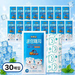 하루온 쿨링패치 붙이는 열냉각시트 30매입 / 열패치/해열 용품/쿨팩/여름