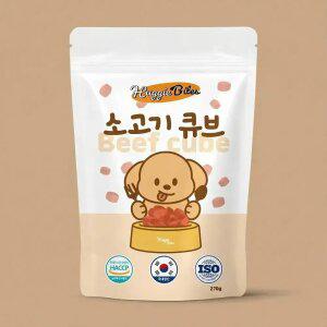 허기바이츠 강아지 노즈워크 큐브 간식 소고기 270g