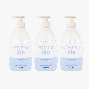 닥터키노 유기농 아기 탑투토 워시 400ml×3 / 신생아 올인원 샴푸 바디워시