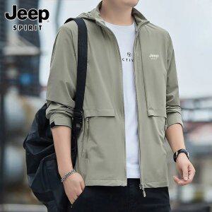 JEEP SPIRIT 남성 자외선차단 냉감 바람막이 후드 집업 자켓