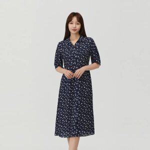 [PAT 여성] 오픈카라 프린트 원피스_1K42812