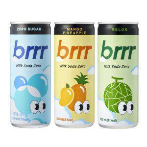 부르르 밀크소다 제로 3종 모음전 250ml x 60캔 (맛 택2)