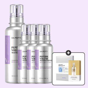 닥터펩티 펩타이드 볼륨 마스터 에센스 105ml + 50ml 3개 + 수딩 마스크팩 5매입 + 샤