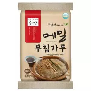 봉평촌 메밀부침가루 800g 1개(유통기한2026년12월)국내산메밀 부침개 수제비 칼국수 전병 옹심이 빈대떡 배추전 만두피