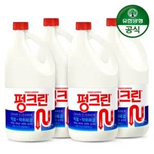유한양행 유한락스 펑크린 4L 배수구 싱크대 4개