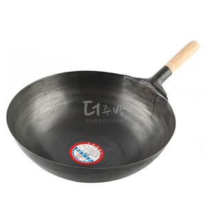 장미표 웍 업소용 무쇠웍 중식 중화 주물 웍 철 북경 중국집 볶음팬  43cm (2.0T)