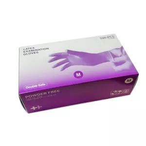 더블세이프 가주 라텍스글러브(M)100매 진료용장갑 파우더프리 병원용 의료용