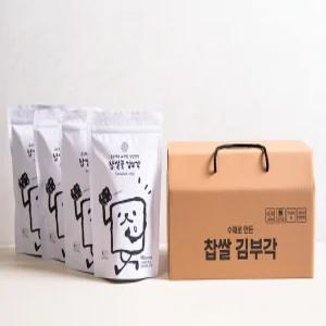 김부자푸드 찹쌀 꽃 김부각 50g x4 개 실속형 고급 선물 세트 사랑 부모님 아이 간식 반찬 핑거 푸드 전통 수제 간식 고소한 가족 식사 영양 밥상 김
