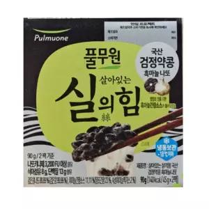 풀무원 국산 검정약콩 흑마늘 나또 (45gx12입) 탕비실 회사 도시락 야식 간식 술안주 45g