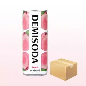 [셀러허브][동아오츠카] 데미소다 피치복숭아 250ml x 30캔(1박스) 탄산음료 (S10517052)