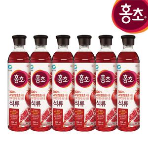 청정원 홍초 석류 900mlx6개