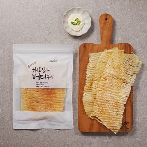 [품질보장] 더먹다 40년 전통 정화식품! 해오징어버터구 120g /인기 주전부리 간단 마른  안주 건어물