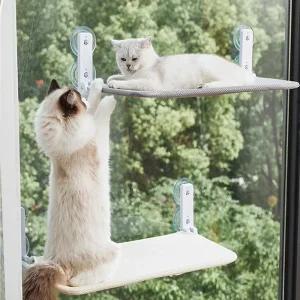 고양이 흡착 창문 해먹 폴딩 윈도우 침대 캣타워 다묘 캣워커 접이식 메쉬