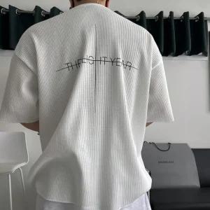 와플 라이트 반팔(2col) 남자 오버핏 반팔 남자오버핏반팔티 남자 흰색 반팔티 헬스오버핏반팔