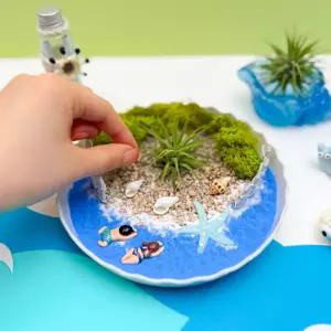 td 토단 취미키트 원예활동 비치가든 테라리움 DIY - 1인세트 바닷가 / 정원 공기정화식물 이오난사 모스