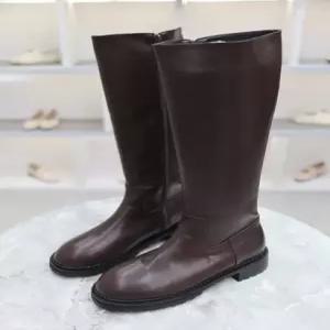 라운드 청키 데일리 플랫 롱 부츠 4cm BLMD500121-1_GN