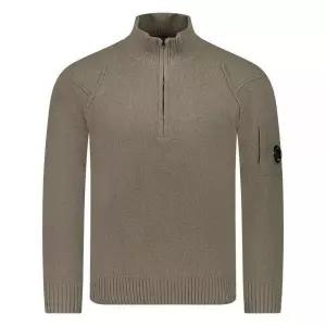 CP COMPANY  Lambswool Grs Polo Collar Half Zip Knit Sweater (17CMKN144A 110149A 359) (램스울