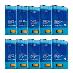 AHC 내추럴 퍼펙션 더블 쉴드 선스틱 22g (SPF 50+) 파랑색 10개
