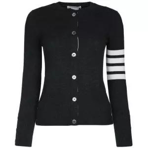 THOM BROWNE  25FW 4바 스트라이프 라운드칼라 캐시미어 가디건 (FKC002A 00011 025)