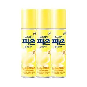 피죤 스프레이 섬유탈취제 강력탈취 옐로미모사 120ml 3개