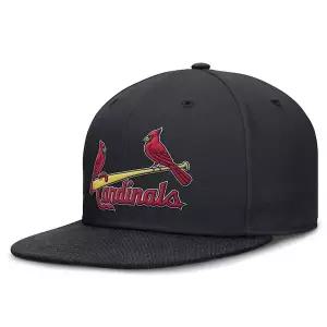 세인트루이스 카디널스 MLB 나이키 워드마크 Dri FIT Round Bill True 피티드 네이비 모자